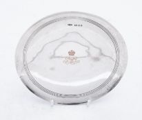Royal Interest: a George V silver presentation dish by H S Benzie (Cowes), London 1930,
