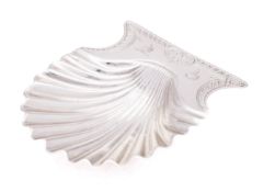 A George III silver scallop shell butter dish maker's mark similar to Samuel Strahan, London 1788,