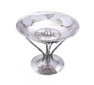 An Arts and Crafts silver tazza by Albert Edward Jones, Birmingham 1907,