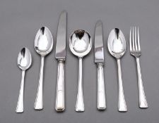 An Elizabeth II silver plate Fulwood pattern canteen of flatware by Butler of Sheffield,