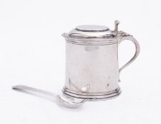 An Edward VIII silver novelty mustard pot by Viner's Ltd, Sheffield 1936,