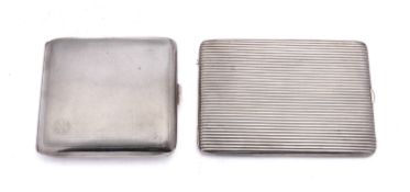 An Art Deco silver cigarette case by William Neale & Son Ltd,