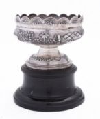 An Indian silver bowl by Mondhuden Bhowanipore Calcutta marked on the base,