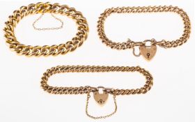 A group of three antique bracelets,