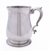 A George II silver mug probably by Richard Gosling, London 1746, maker's mark over struck,