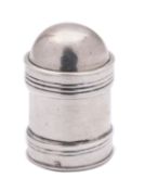 A George III silver nutmeg grater by Joseph Taylor, Birmingham 1799,