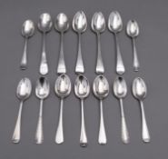 A mixed group of silver teaspoons various dates and makers, 200gms. (6.4ozs.