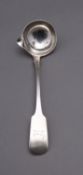 A George IV Irish silver Fiddle and Rattail pattern lipped toddle ladle by James England,