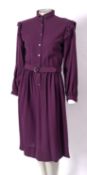Jaeger, London,a lady's purple cotton dress, size 8,