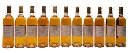 Eleven bottles of Carmes de Rceussec Sauternes 2005
