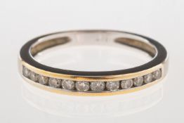 A half eternity diamond ring, set with twelve brilliant-cut diamonds, diamonds approx. 0.