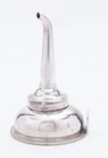 A George III silver two part wine funnel maker's mark rubbed, London, no duty mark,