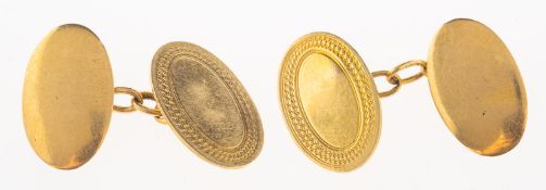 A pair of 18ct gold cufflinks,