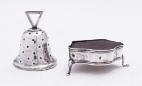 An Edwardian silver novelty bell pin cushion by Levi & Salaman, Birmingham 1907,