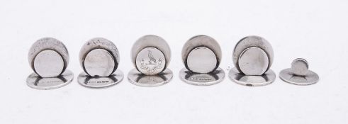 A pair of Edward VII silver menu holders by Sampson Mordan & Co Ltd, Chester 1903,