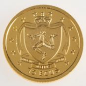 A Pobjoy Mint 1994 Isle of Man Ecu, number 0624, 999.9 gold, 6.22grams, boxed with certificate.