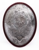 A Victorian electro type 'Milton Shield' design by Morel Ladeuil by Elkington & Co, circa 1866,