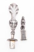 A Chester silver sealing wax holder by Arthur Johnson Smith, Chester date letter rubbed,