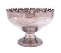 An Edward VII silver rose bowl maker's mark rubbed, Birmingham 1905, of circular tapering form,