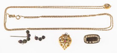 A group of antique jewellery,