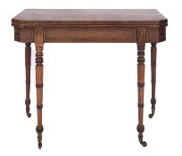 A Regency mahogany and inlaid rectangula
