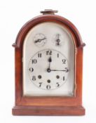 A German Edwardian mahogany bracket cloc