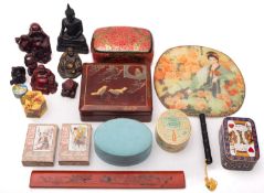 A mixed lot of Oriental items, modern in