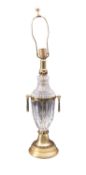A moulded glass and gilt metal mounted t