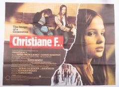 A UK quad film poster for 'Christiane F.