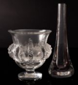 A moulded glass urn vase by Lalique, Fra