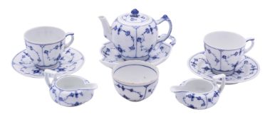 A Royal Copenhagen 'Blue Fluted Plain' t