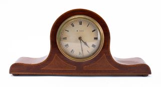 An Edwardian mahogany mantel clock havi