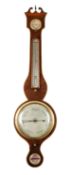 A Georgian mahogany wheel barometer the