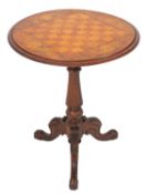 A Victorian walnut, stained beech and in
