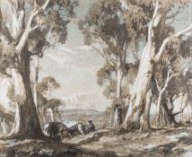 Hans Heysen (Australian,1877-1968) -