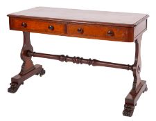 A Victorian mahogany sofa table, mid 19t