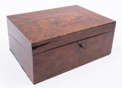 An early Victorian burr walnut, marquetr