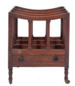 A Regency mahogany and inlaid three divi