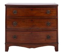 A Regency mahogany bowfront chest of dra
