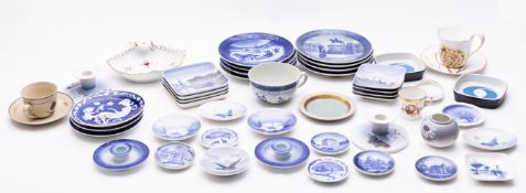 A mixed group of Royal Copenhagen porcel