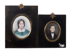 English School, 19th Century - Two mini