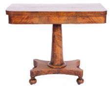 A Victorian mahogany rectangular card ta