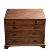 A George III mahogany and line inlaid bu