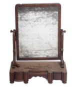 A Victorian mahogany swing frame toilet