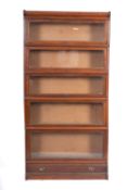 A mahogany five section bookcase of Glob