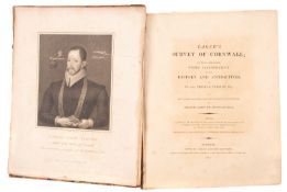 CAREW, Richard. Survey of Cornwall; to w
