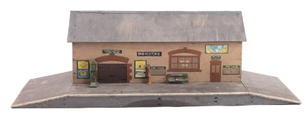 A scratch built model of a station, 'Bas