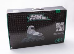 A pair of 'No Fear' Inline Fitness skate