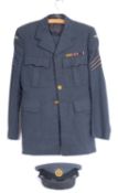 A Royal Air Force uniform with cap, circ