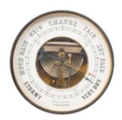 An early 20th century brass aneroid baro